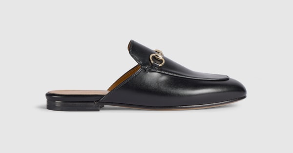 グッチ プリンスタウン スリッパ ミュール 38 シェリーライン ダブルG 黒 Women's Princetown slipper in black leather | GUCCI® US
