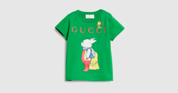 ベビー〕ヒグチユウコ プリント コットン Tシャツ ・グリーン | GUCCI公式