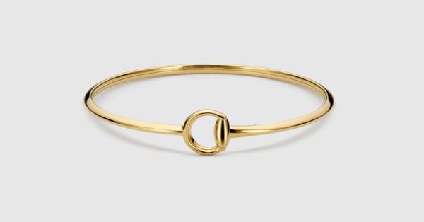グッチ ホースビット〕18K カフブレスレット ・18K イエローゴールド