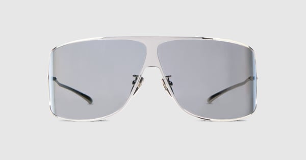Mask frame sunglasses in white | GUCCI® US