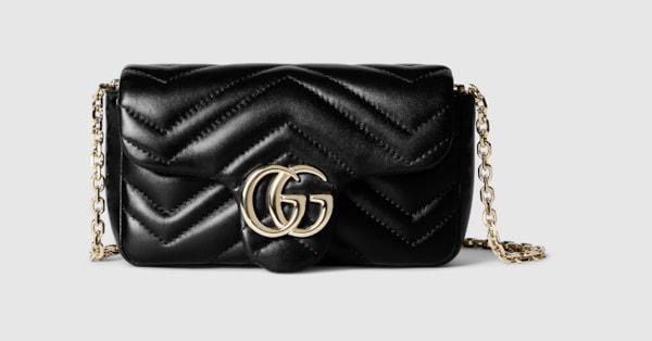 GG Marmont mini shoulder bag in black leather | GUCCI® CA