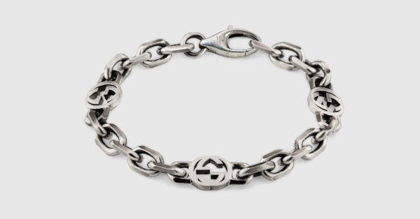Gucci Interlocking chain bracelet in sterling silver | GUCCI® US
