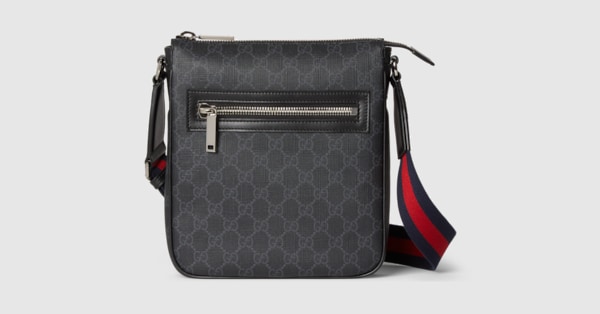 GG Black small messenger bag in black GG Supreme | GUCCI® US