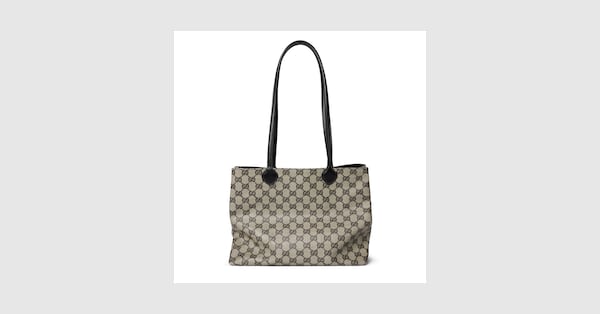 Gucci NY ミディアム トートバッグ ・ベージュ＆ブラック GGキャンバス