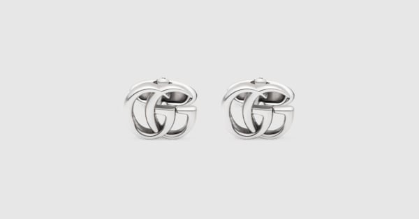 925 Sterling Silver Cufflinks With Double G | GUCCI® US
