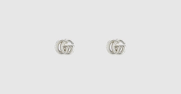 ダブルG ピアス ・スターリングシルバー | GUCCI公式