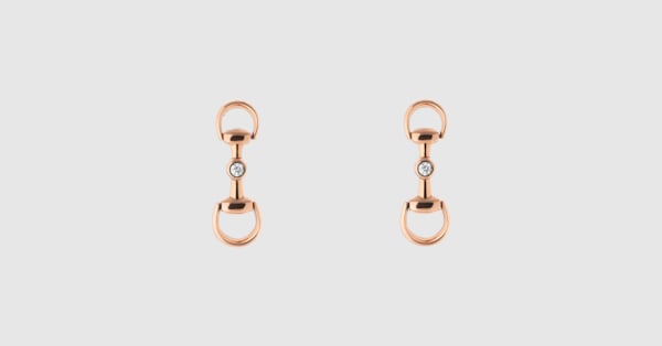 ホースビット〕18K ダイヤモンド ピアス ・18K ピンクゴールド | GUCCI公式