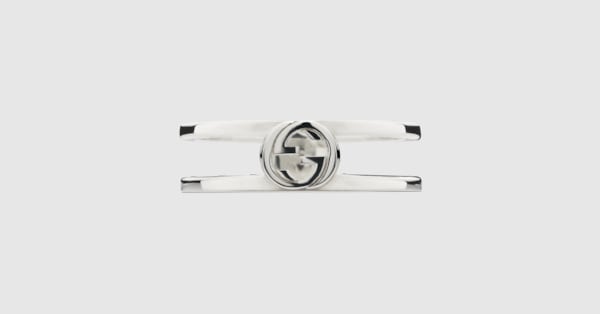 Gucci Interlocking ring in 925 sterling silver | GUCCI® US