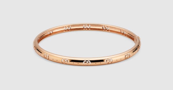アクセサリー gucci Icon 18k GG bracelet in 18k rose gold | GUCCI® US