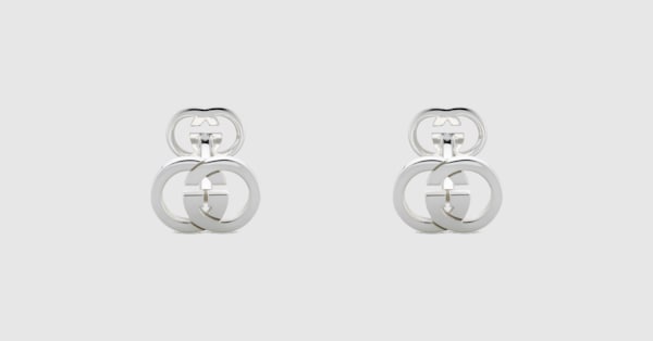 Gucci Interlocking cufflinks in 925 sterling silver | GUCCI® US