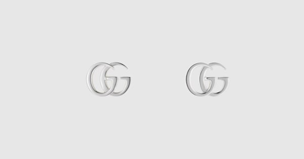 ダブルG スタッズ ピアス ・スターリングシルバー | GUCCI公式