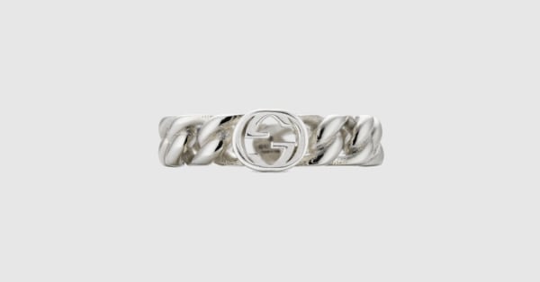 Gucci Interlocking ring in 925 sterling silver | GUCCI® US