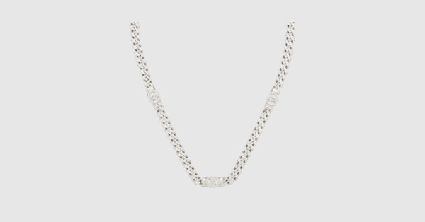 Gucci Interlocking chain necklace in 925 sterling silver | GUCCI® US