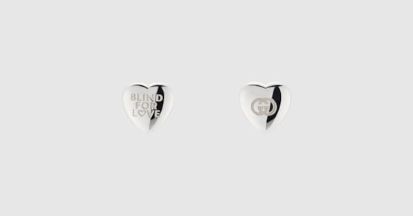 Blind For Love stud earrings in 925 sterling silver | GUCCI® SG