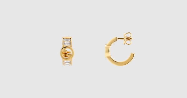 ラ*ン様 GUCCI★アイスクリーム★ロングピアス★チェーンピアス グッチ ブロンディ〕クリスタル ピアス ・ゴールドトーン ブラス
