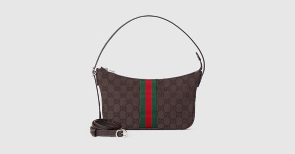 Lunetta small crossbody bag in dark brown GG canvas | GUCCI® US