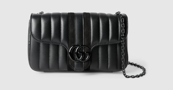 GUCCI バッグ Jetset GG Marmont small shoulder bag in black leather | GUCCI® US
