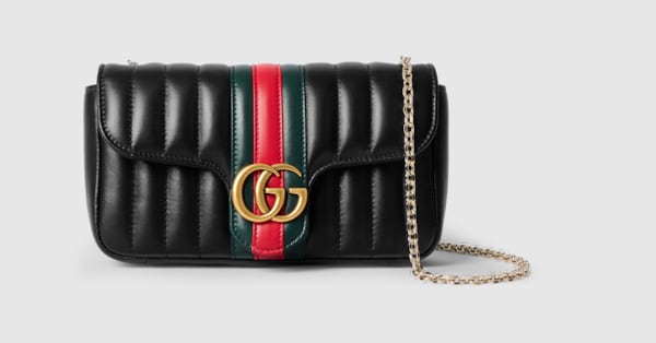 ゆ*可様 GUCCI ハンドバッグ Jetset GG Marmont small shoulder bag in black leather | GUCCI® US