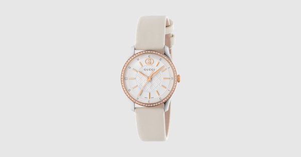 ✨GUCCI✨グッチ✨ホワイト文字盤✨1600✨クォーツ✨腕時計✨ G-Timeless watch, 29mm in white leather | GUCCI® US