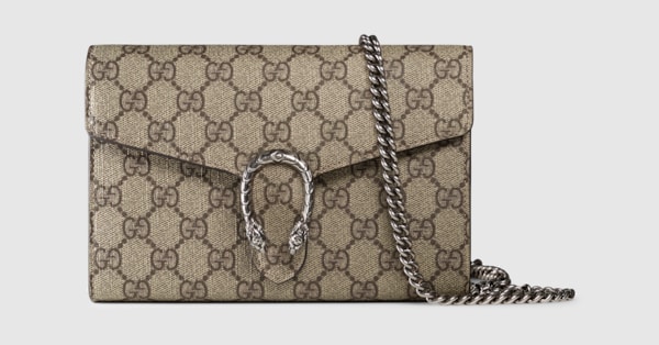 GUCCI チェーンウォレット ディオニュソス〕チェーンウォレット ・ベージュ/エボニー | GUCCI公式