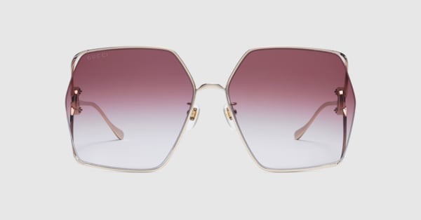 グッチ アイウェアオーバーサイズ スクエア サングラス | GUCCI® JP