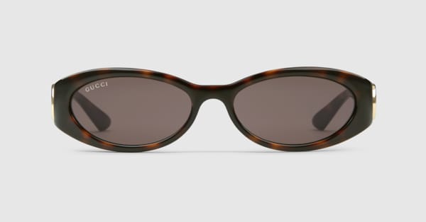 小物 Archive GUCCI oval sunglasses Oval frame sunglasses in tortoiseshell | GUCCI® US