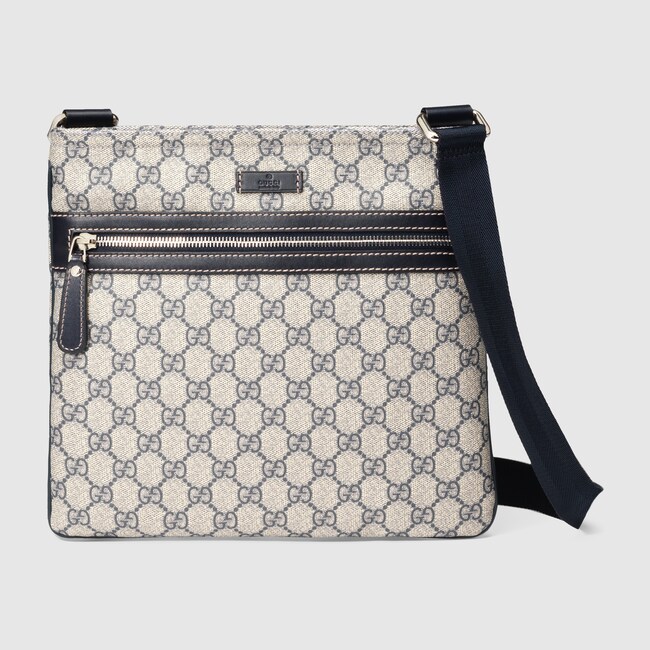 Gg Supreme Canvas Flat Messenger Bag