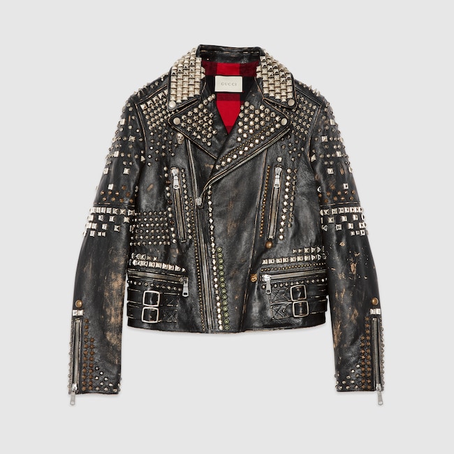 Studded Leather Biker Jacket Gucci Men S Ers Studded Leather Biker Jacket Gucci Men S Ers Jackets 454042xn6121000