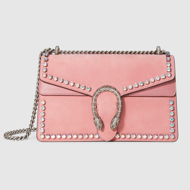 Dionysus Small Crystal Shoulder Bag In Light Pink Peony Suede Dionysus Small Crystal Shoulder Bag In Light Pink Peony Suede Gucci Women S Bags