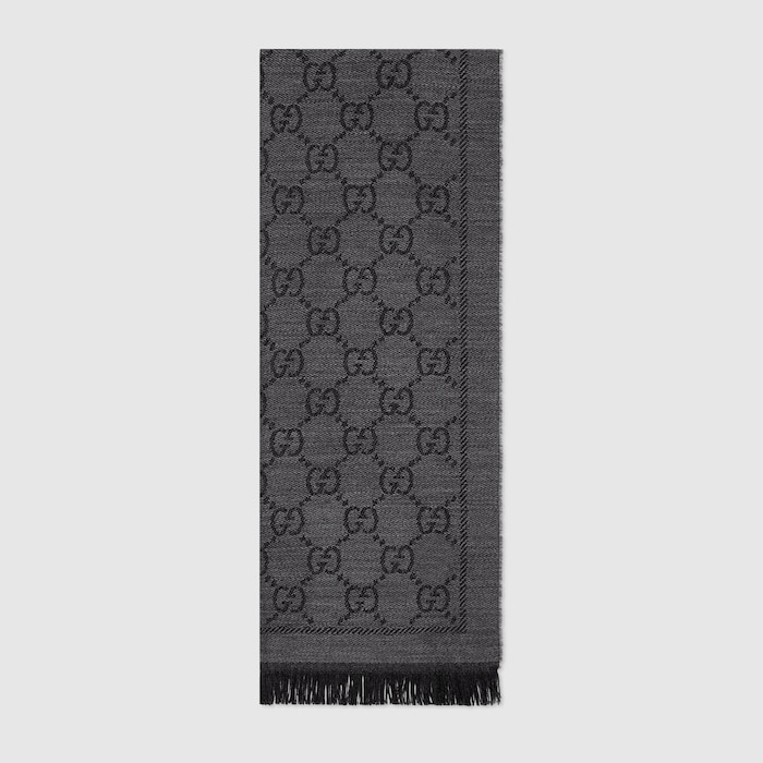 GGウール スカーフ ・グレーウール | GUCCI公式
