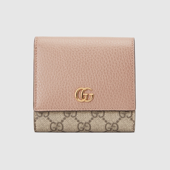 【GUCCI】GGキャンバス×メタリックピンクレザー♡チャーム付長財布 GGキャンバス グッチ 財布 レディース 二つ折り財布 ジャンボGG