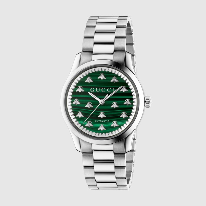 G-タイムレス〕オートマティック ウォッチ（38 mm） ・ブラック ラバー