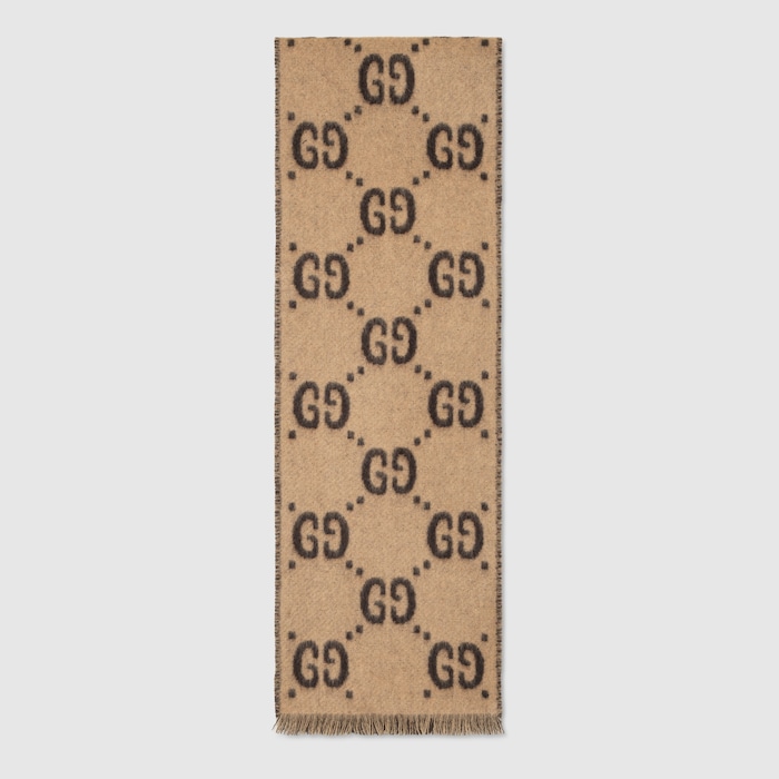 GUCCI チェックウールスカーフ マフラー キッズ ピンク - メルカリ