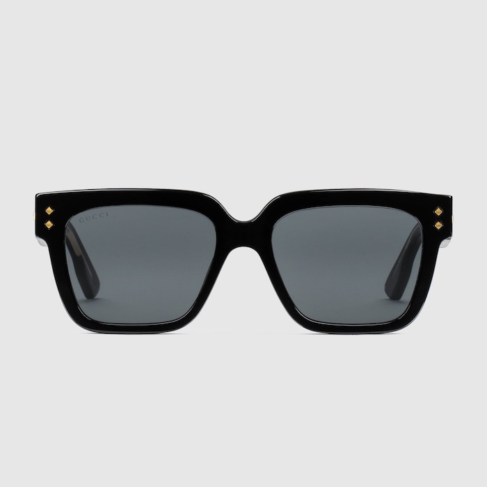 ● GUCCI ● サングラス Rectangular Black / Gray / 53mm Gucci Gucci Generation 53MM Rectangular Sunglasses | Saks