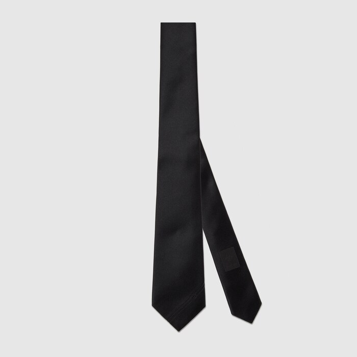 Stripe Silk Narrow Tie(BLACK) ネクタイ 707260_4EAAU_1000_001_100_0000