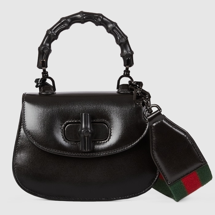 Gucci Bamboo 1947 mini bag in black leather | GUCCI® US