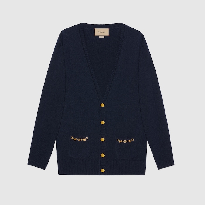 Gucci カーディガン グッチ GUCCI GGパターン GGウールジャガードカーディガン