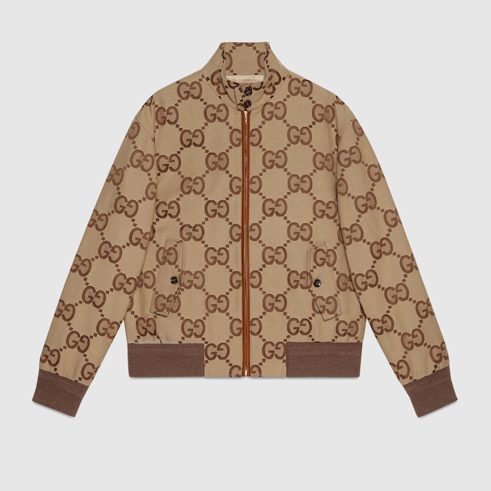 Gucci Jumbo GG Canvas Jacket | Neutrals | FARFETCH
