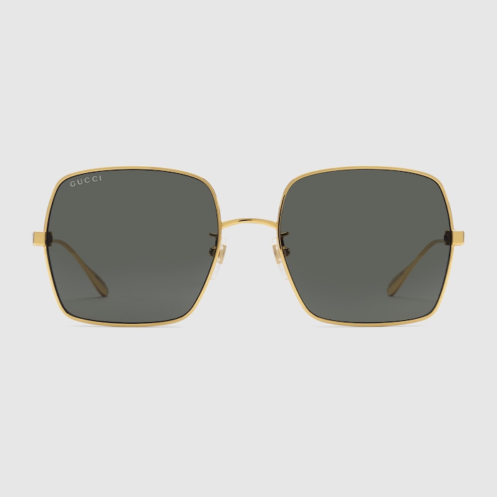 サングラス GUCCI RUTHENIUM COLORED SUNGLASSES WITH BRIDGE GUCCI Ruthenium colored sunglasses with bridge | TheDoubleF