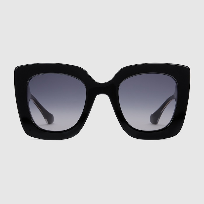 Square frame sunglasses in black | GUCCI® US