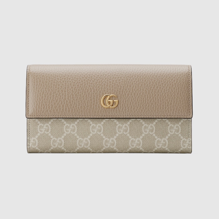 正規品　新品同様　グッチ財布　グッチリボン　グッチバイカラー　GGスプリーム グッチ(GUCCI)|GGスプリームウェブリボン長財布|HARDOFFオフ