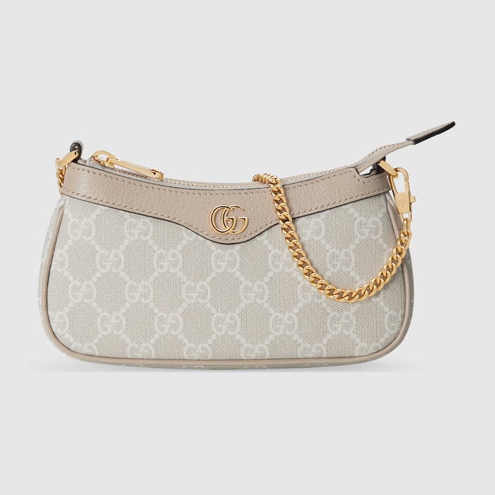 Ophidia mini bag in beige and white Supreme | GUCCI® RO
