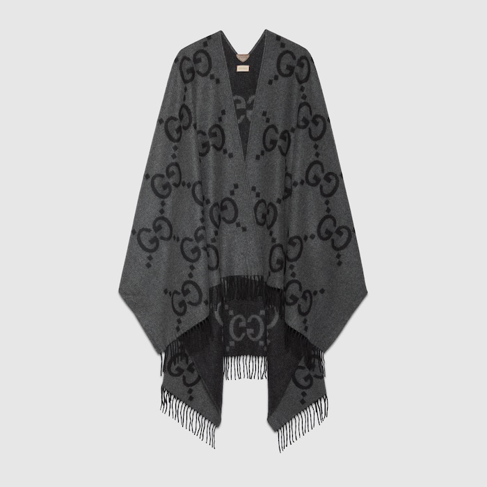 GUCCI＊Wool cashmere cape ウールカシミヤケープ＊送料込 Gucci Horsebit wool and cashmere cape Gucci