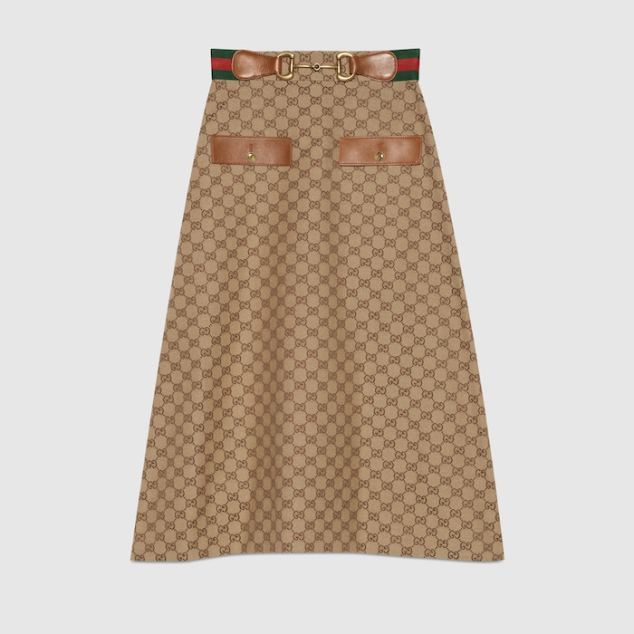 ララ‼️【新品】GUCCI デニムGGパターンスカート　140 ララ様専用‼️【新品】GUCCI デニムGGパターンスカート 140