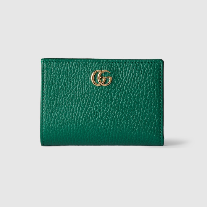 【極美品】グッチ 折り財布　GGキャンバス マーモント グリーン 772738_CAO2G_3146_001_080_0000