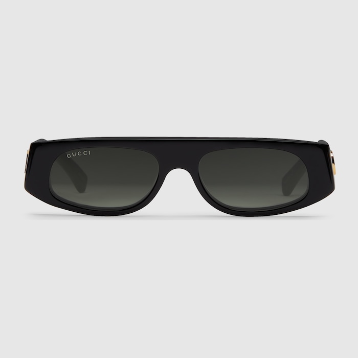 GUCCI ストーン付き ブラックサングラス グッチ サングラス GUCCI GG0076SK 002(62mm ブラック): GLASS