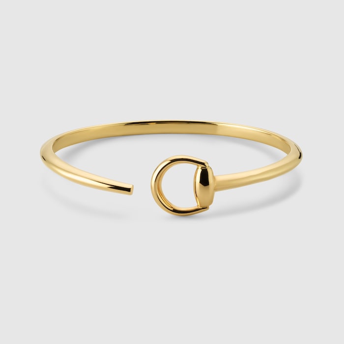 GUCCI メンズ　ゴールド バングル Gucci Horsebit 18k bangle bracelet in 18k yellow gold | GUCCI® US