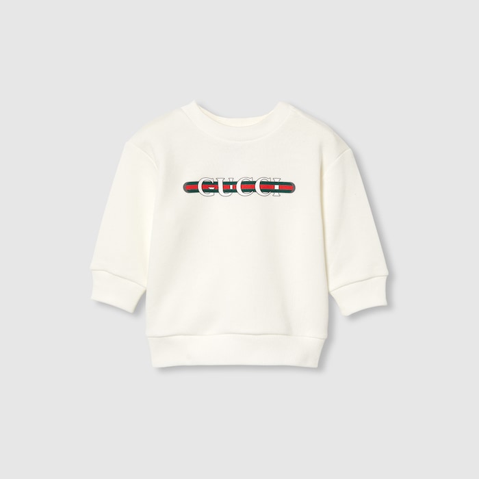 チルドレンズ〕プリント コットン Tシャツ ・ホワイト | GUCCI公式