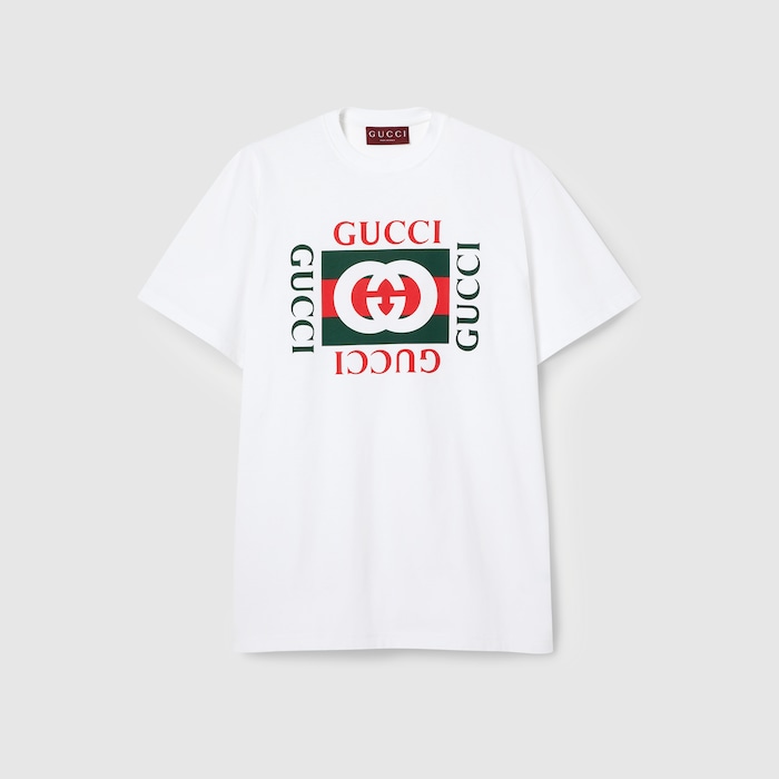 コットンジャージー プリント Tシャツ ・ホワイト | GUCCI公式