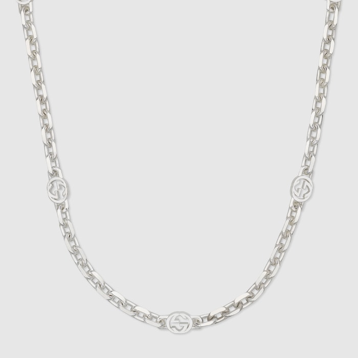 アクセサリー Porter Classic TY 3WAY CHAIN SILVER Sleek silver chain necklace with intertwined asymmetric